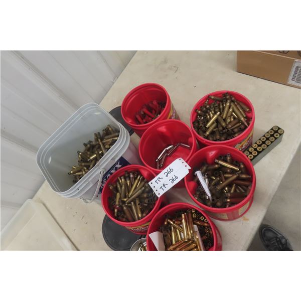 Mixed Reloading Brass: 7mm Mag, .30-06 Springfield, .280 Remington, .303 British, and .270