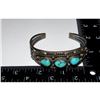 Image 8 : Old Pawn Navajo Turquoise Cuff Bracelet Sterling Silver Native American Vintage