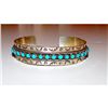Image 3 : Zuni Snake Eye Turquoise Ingot Sterling Cuff Bracelet Native American