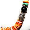 Image 3 : Navajo Tommy Singer Orange Spiny Heishi Necklace Sterling Silver 12K Gold 20"