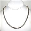 Image 4 : Navajo Pearls Necklace Sterling Silver 6mm Beads Necklace 18"L
