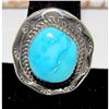 Image 1 : Navajo Blue Royston Turquoise Ring Size 7.5 Sterling Silver Signed