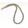 Image 1 : Vintage Navajo Pearls Necklace 10mm Hand Stamped Saucer Beads Sterling Silver