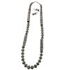 Image 2 : Vintage Navajo Pearls Necklace Earrings Set Hand Made Beads Sterling Silver 30"