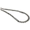 Image 3 : Vintage Navajo Pearls Necklace Earrings Set Hand Made Beads Sterling Silver 30"