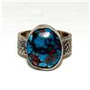 Image 1 : Navajo Morenci Turquoise Ring Sz 6 Sterling Silver Eli Skeets