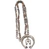 Image 1 : Vintage Navajo Squash Blossom Naja Necklace Sterling Silver Navajo Pearls