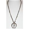 Image 2 : Vintage Navajo Squash Blossom Naja Necklace Sterling Silver Navajo Pearls