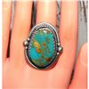 Image 3 : Navajo Royston Turquoise Statement Ring Sz 9 Sterling Silver R Yazzie