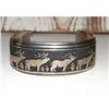 Image 1 : VTG Navajo Tommy Singer Elk Cuff Bracelet Sterling Silver