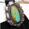 Image 2 : Navajo Royston Turquoise Statement Ring Sz 7.5 Sterling Silver Signed Native