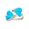 Image 2 : Zuni Opal Heart Ring Sterling Silver J. Cooeyate Size 8