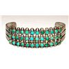 Image 1 : Old Pawn Zuni Snake Eye Turquoise Cuff Bracelet Sterling Silver
