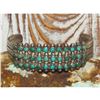 Image 2 : Old Pawn Zuni Snake Eye Turquoise Cuff Bracelet Sterling Silver