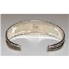 Image 2 : Navajo Kingman Turquoise Cluster Cuff Bracelet A. Chapo Sterling Silver