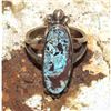 Image 1 : Navajo Golden Hills Turquoise Ring Sz 9 Sterling Silver S Skeets