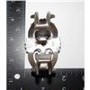 Image 2 : Navajo Royston Turquoise Cuff Bracelet Sand Cast Sterling Silver H.Bitsue