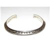 Image 1 : Navajo Sterling Carinated Ingot Double Sided Cuff Bracelet W Secatero