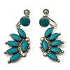 Image 1 : Old Pawn Zuni Turquoise Cluster Sterling Silver Screw Back Earrings