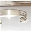 Image 2 : Zuni Turquoise Multi Stone Inlay Stacker Cuff Bracelet Sterling A. Wallace
