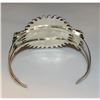 Image 3 : Navajo Turquoise Cluster Cuff Bracelet Sterling Silver Native American Signed