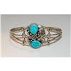 Image 1 : Navajo Turquoise Cuff Bracelet Sterling Silver Native American