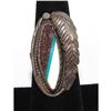 Image 1 : Vintage Navajo Inlay Ring Sz 8 Sterling Turquoise Mother or Pearl