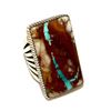 Image 2 : Massive Navajo Boulder Royston Turquoise Statement Ring Sz 9.5 W Denetdale