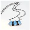 Image 2 : Navajo Golden Hills Turquoise Cluster Bar Necklace Sterling Silver S Skeets
