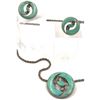 Image 1 : Old Pawn Zuni Turquoise Inlay Pin Brooch & Earrings Set V, Vacit
