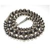 Image 2 : Navajo Pearls Necklace Sterling Silver Beads Necklace 24" Gilbert Nelson