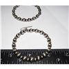 Image 4 : Navajo Pearls Hoop Earrings Sterling Silver Native American