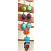 Image 5 : Navajo Turquoise Spiny Oyster Lariat Necklace Earrings Sterling Silver D. Begay