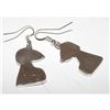 Image 2 : Zuni SNOOPY Earrings Peanuts Sterling Silver Inlaid Stone Character Zunitoon