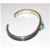 Image 3 : Navajo Sterling Turquoise Stacker Bracelet D. Yazzie Native American