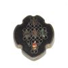 Image 1 : Vintage Taxco Brooch Pin Pendant 925 Silver Jet & Abalone