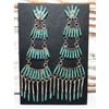 Image 1 : Zuni Needlepoint Turquoise Dangle Statement Earrings Sterling Silver 4"