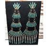 Image 2 : Zuni Needlepoint Turquoise Dangle Statement Earrings Sterling Silver 4"