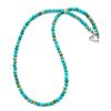 Image 1 : Navajo Rolled Turquoise Heishi Choker Necklace Native American 18L V. Johnson