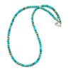 Image 3 : Navajo Rolled Turquoise Heishi Choker Necklace Native American 18L V. Johnson