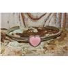 Image 1 : Navajo Pink Conch Heart Bracelet Stacker Sterling Silver Cuff G. Jones