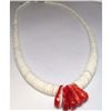 Image 1 : Santo Domingo Lupe Lovato Heishi Necklace White Shell Spiny Oyster Jaclas