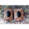 Image 2 : VTG Navajo Onyx Clip On Earrings Sterling Silver Old Pawn Native American