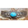 Image 8 : Navajo Blue Royston Turquoise Sterling Stacker Cuff Bracelet Ingot B Ramone
