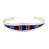 Image 4 : Zuni Inlay Lapis Coral Bracelet Sterling Native American D. Luna