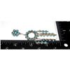 Image 4 : Zuni Needlepoint Turquoise Dangle Statement Earrings Sterling Silver 3"