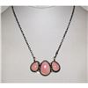 Image 1 : Navajo Pink Conch Cluster Bar Necklace Sterling Silver D Skeets