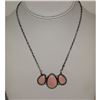 Image 4 : Navajo Pink Conch Cluster Bar Necklace Sterling Silver D Skeets