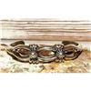 Image 3 : Navajo Sterling Silver Sand Cast Cuff Bracelet Bennet Yazzie Native Stacker