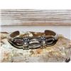 Image 4 : Navajo Sterling Silver Sand Cast Cuff Bracelet Bennet Yazzie Native Stacker